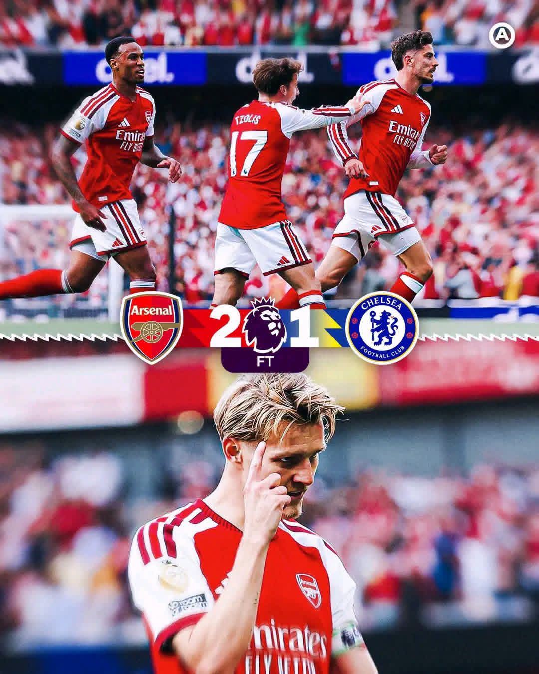 Arsenal 2-0 Chelsea: 3 Kulan, 3 Guul! Gunners Oo Chelsea Banaanka Soo Dhigtay